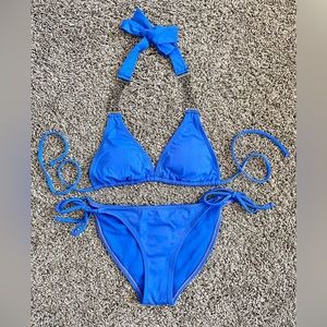 Blue Bikini, LSpace top, Forever21 Bottoms, Xs and Small
